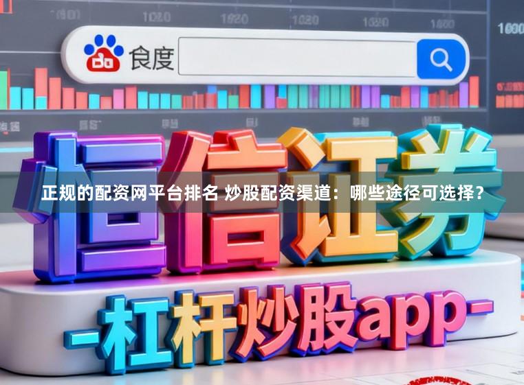 正规的配资网平台排名 炒股配资渠道：哪些途径可选择？